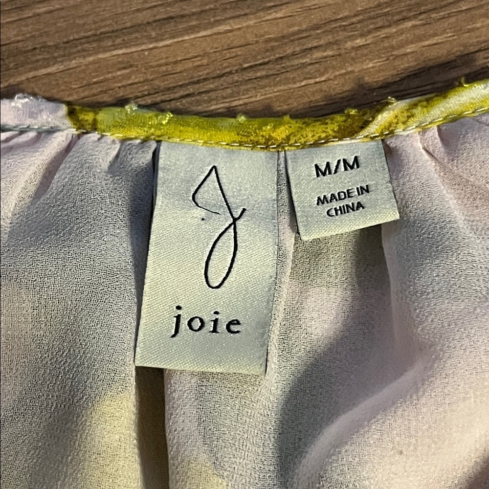Joie Lemon Print Blouse with Green Leaves - Picture 4 of 7